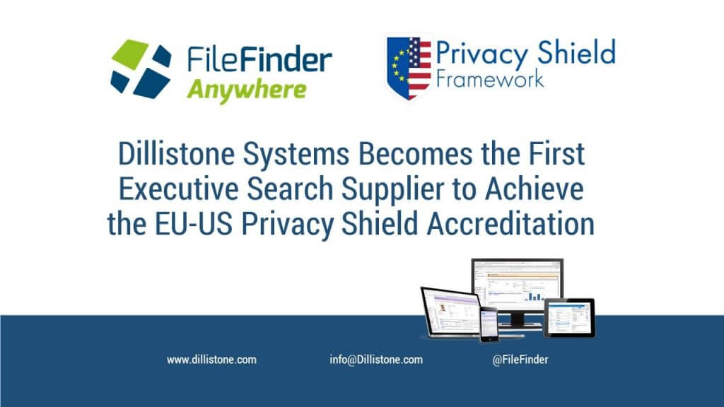 Dillistone Systems holds the US EU privacy shield