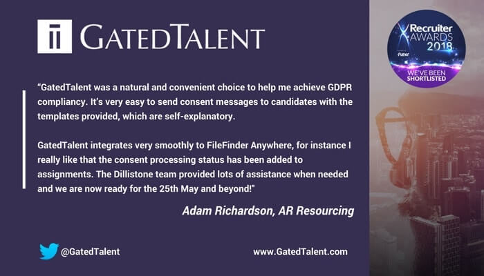 AR Resourcing legitimised its data in no time with GatedTalent!
